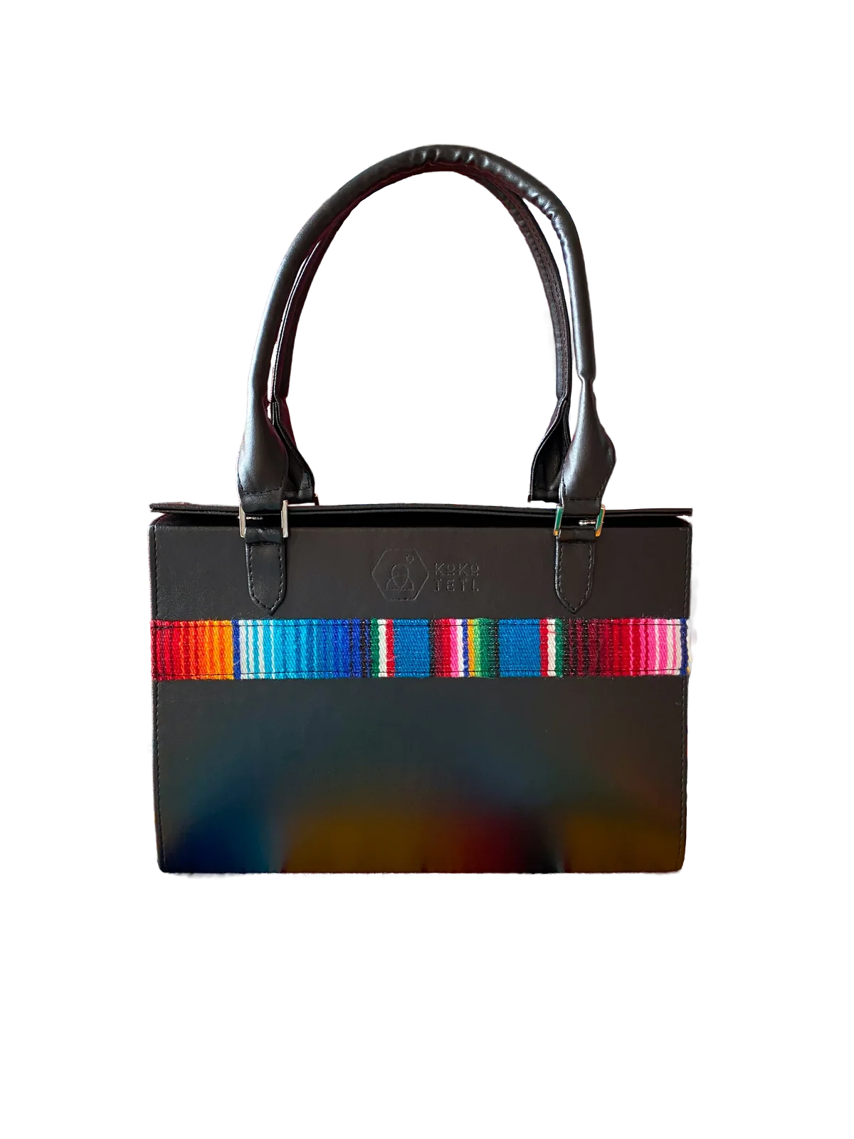 The same bag cut out on the transparency checker, the blanket gone from behind it and from inside its handles